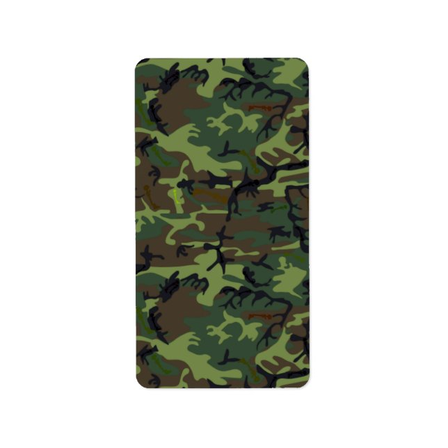 Étiquettes de camouflage personnalisés (Devant)