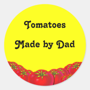 Étiquettes de canne sur mesure de tomates rétro