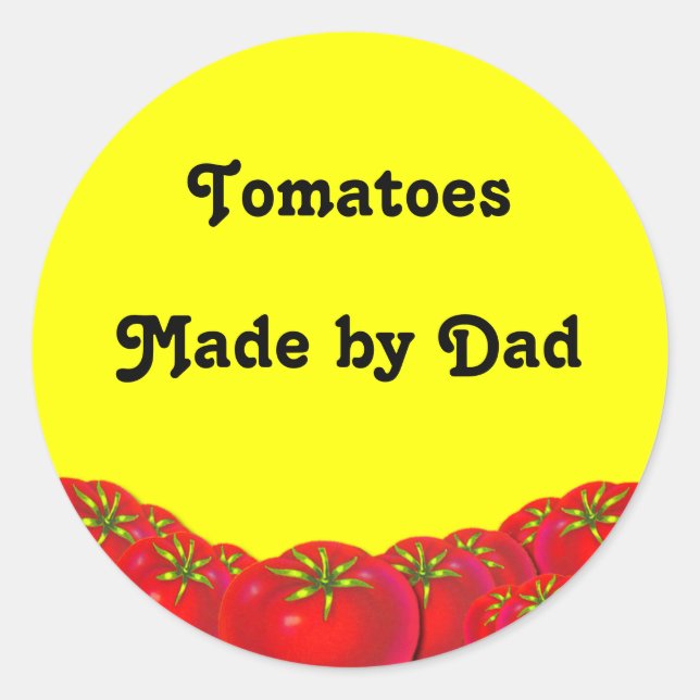 Étiquettes de canne sur mesure de tomates rétro (Devant)