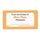 Étiquettes de canning personnalisés pour Jars Oran