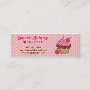 Étiquettes de cartes de visite de petit gâteau d