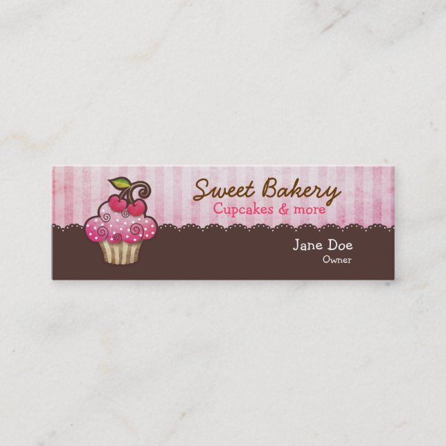 Étiquettes de cartes de visite de petit gâteau de (Devant)