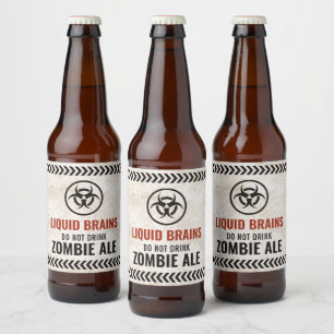Étiquettes de cerveau liquide zombie pour Hallowee