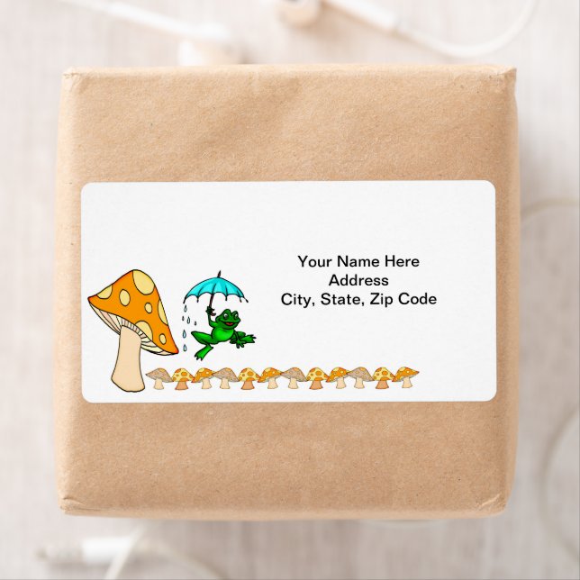 Étiquettes de champignons de grenouille (En situation)