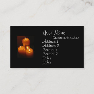 Étiquettes de chien et bougies - cartes de visite