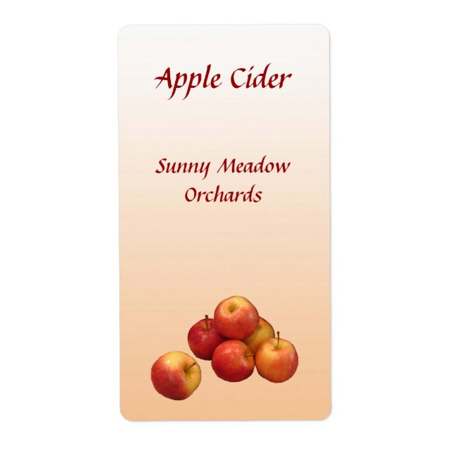 Étiquettes de cidre d'Apple (Devant)