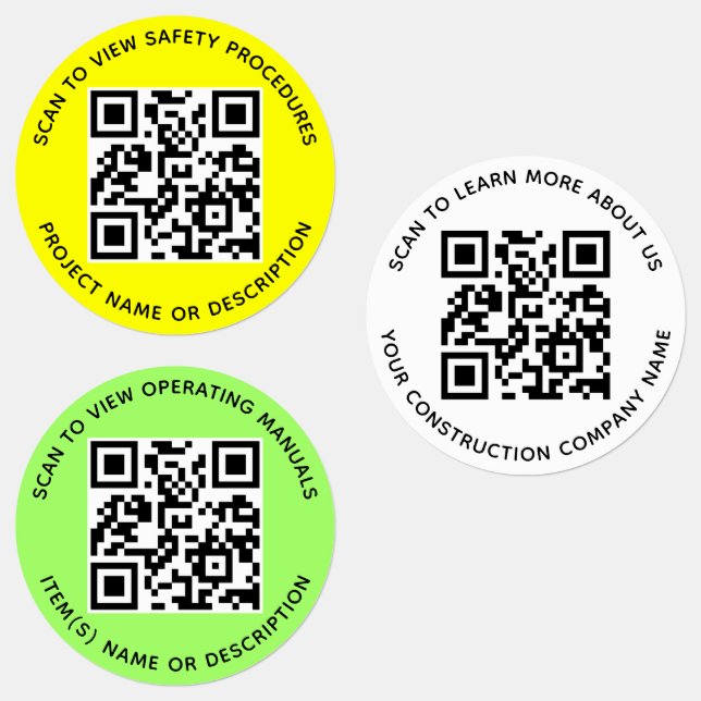 Étiquettes de code QR étanche pour la ronde de con (Groupe)