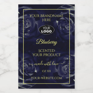 Étiquettes de colis de produits floraux Logo Roses