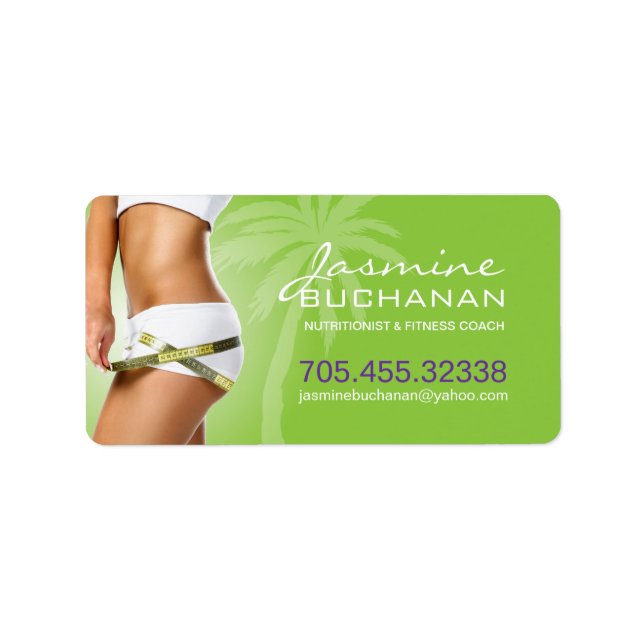 Étiquettes de conditionnement physique et de nutri (Devant)