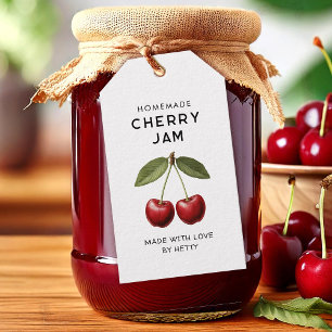 Étiquettes de confiture de cerise maison style vin