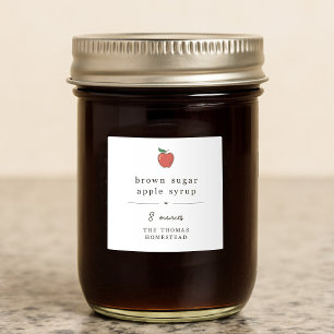 Étiquettes de confiture de confiture de cidre d'Ap
