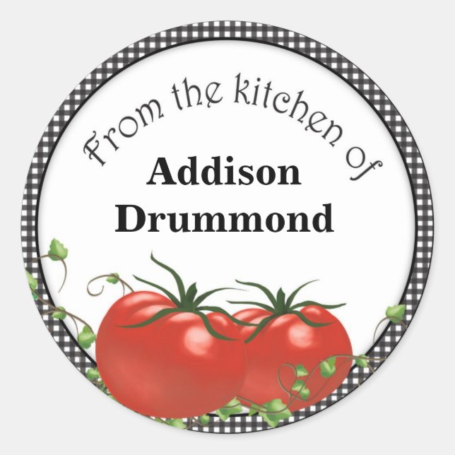 Étiquettes de conserves de tomates (Devant)