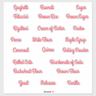 Étiquettes de contenants de stockage de réserve