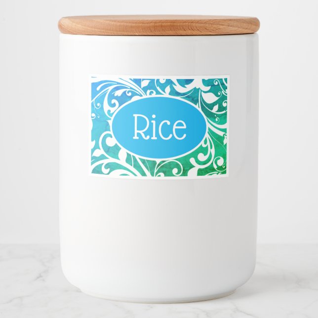 Étiquettes de conteneur alimentaire - Riz (Devant)