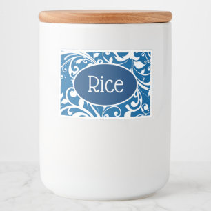 Étiquettes de conteneur alimentaire - Riz