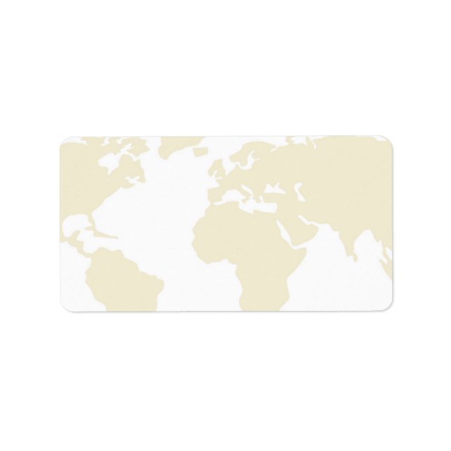 Étiquettes de courrier - Carte du monde de l'or (Devant)