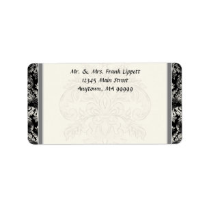 Étiquettes de courrier - Fleur di Lys Damask - Noi