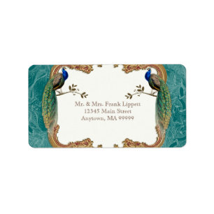 Étiquettes de courrier - Golden Peacock & Calligra