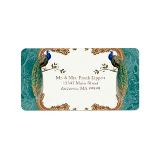 Étiquettes de courrier - Golden Peacock & Calligra