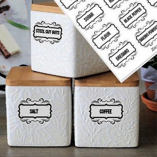 Étiquettes de cuisine et de rangement vintages min