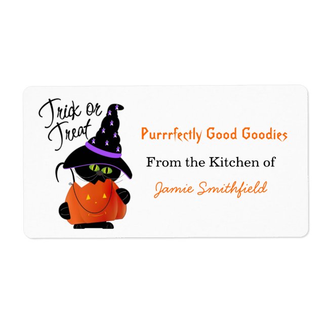 Étiquettes de cuisine Halloween (Devant)