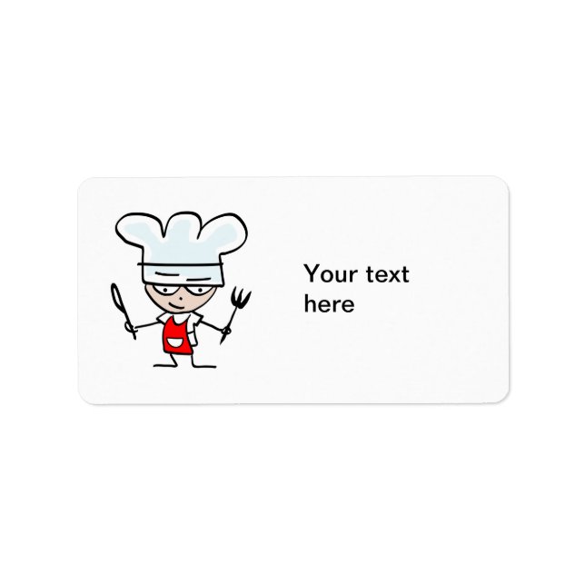 Étiquettes de cuisine pour recettes ou ingrédients (Devant)