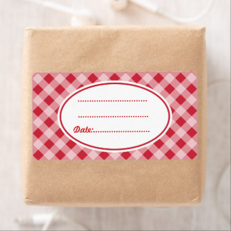 Étiquettes de cuisine rouge en gras personnalisé