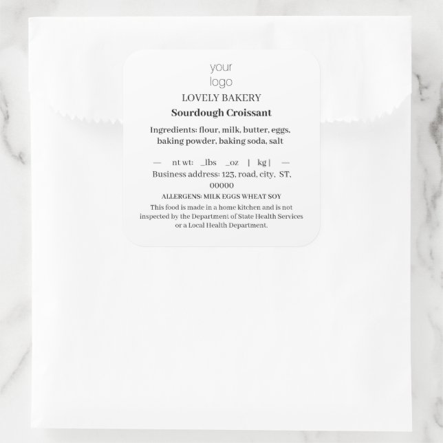 Étiquettes de cuisine simple (Sac)