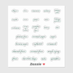 Étiquettes de cuisson Emerald Green