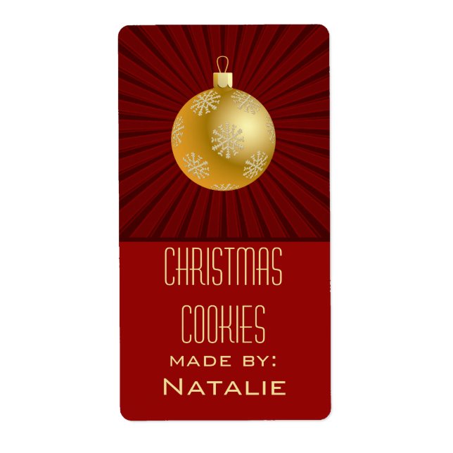 Étiquettes de cuisson ornementale Starburst Stripe (Devant)