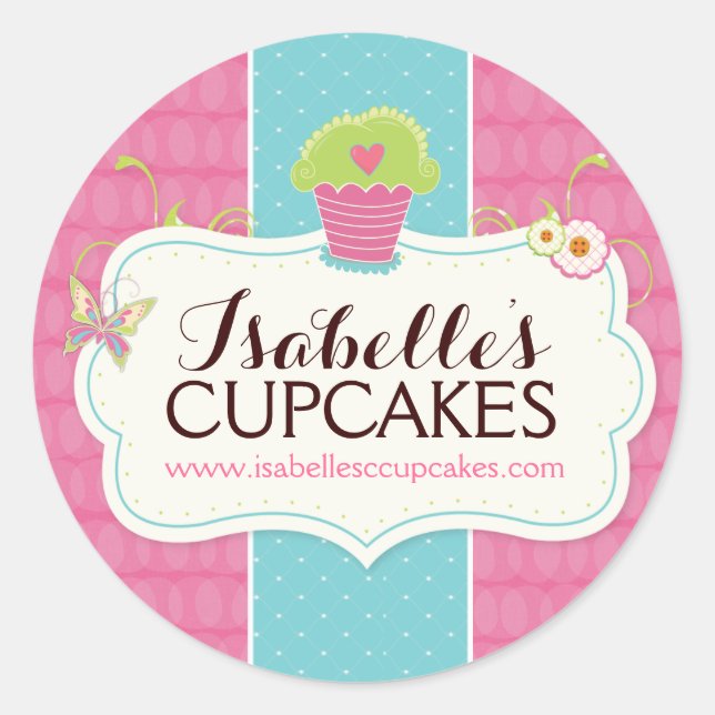Étiquettes de cupcake Whimsical et amusant (Devant)