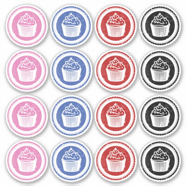 Étiquettes de cupcakes rustiques (Devant)