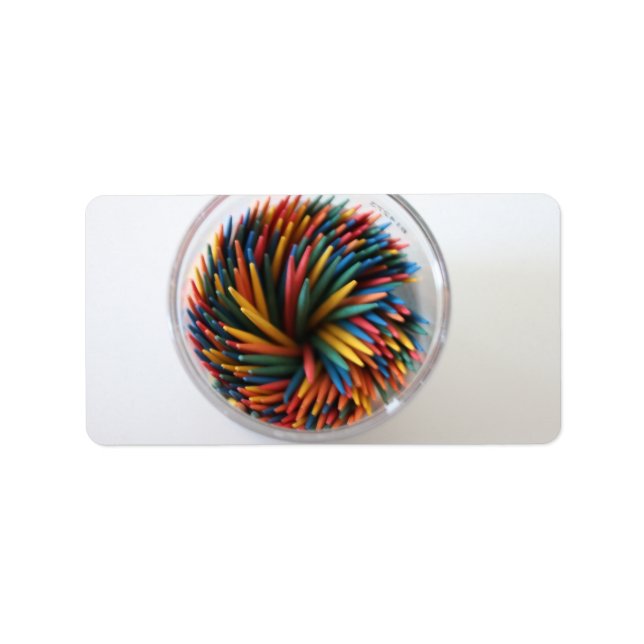 Étiquettes de cure-dents colorés (Devant)