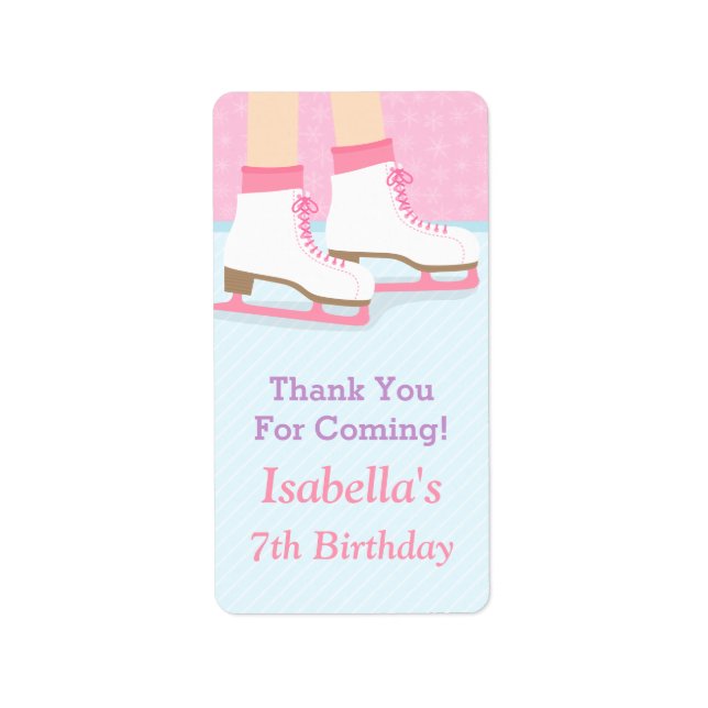 Étiquettes de décoration d'anniversaire pour fille (Devant)