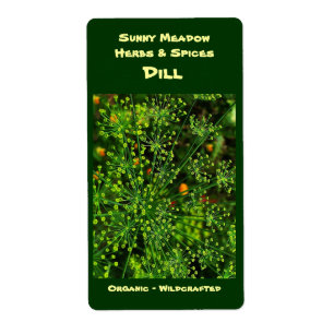 Étiquettes de Dill Herbal