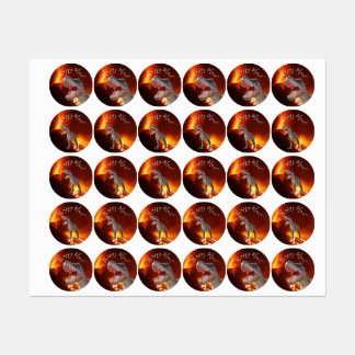 Étiquettes de Dinosaures du monde jurassique