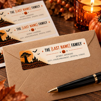 Étiquettes de famille Halloween Safari