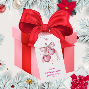 Étiquettes de faveur Arc-en-ciel de Noël Rose