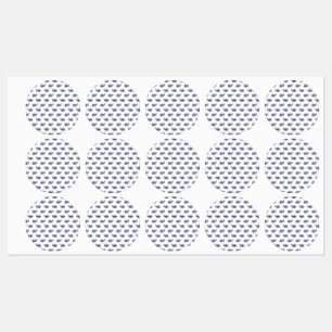 Étiquettes de faveur côtières indigo de luxe