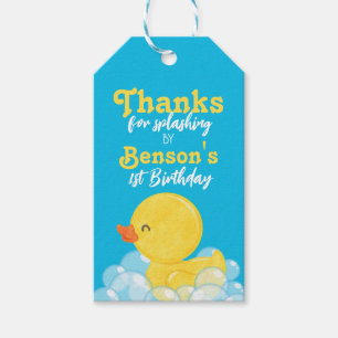 Étiquettes de faveur d'anniversaire Canard en Caou
