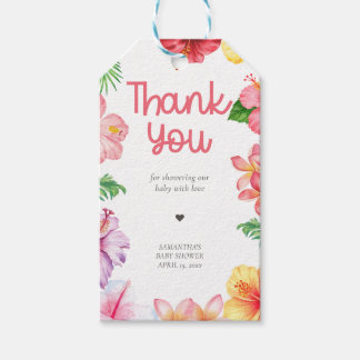 Étiquettes de faveur de Baby Shower Aloha