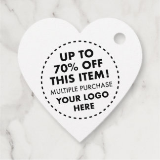 Étiquettes de faveur de cœur personnalisées 70 % d