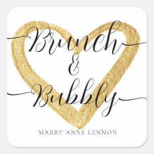 Étiquettes de faveur de douche de mariée Simple Br