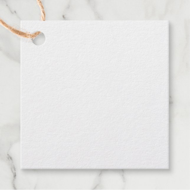 Étiquettes de faveur de feuille carrée (Devant)