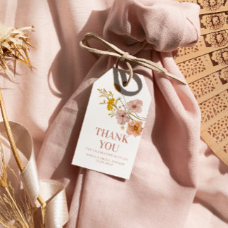 Étiquettes de faveur de fleurs sauvages, Fleurs bo