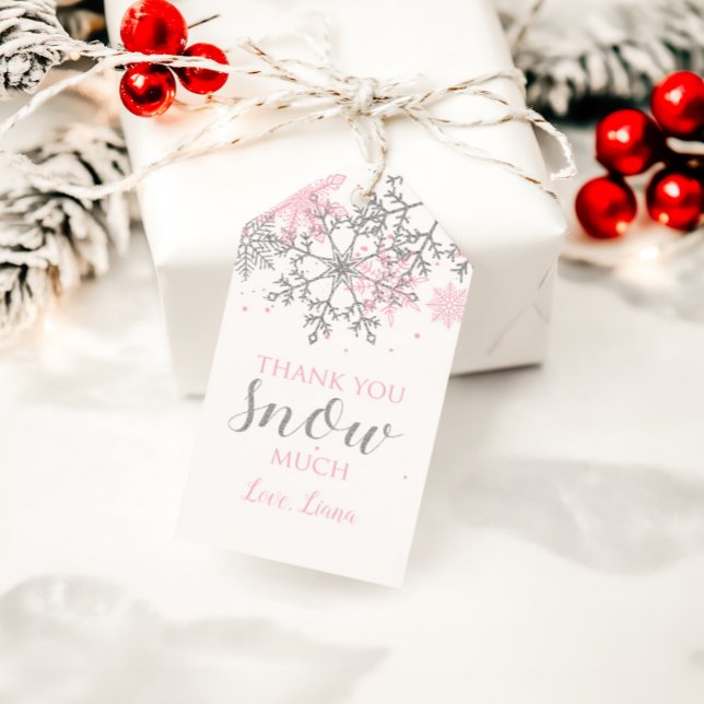 Étiquettes de faveur de flocon de neige Winter One (Créateur téléchargé)