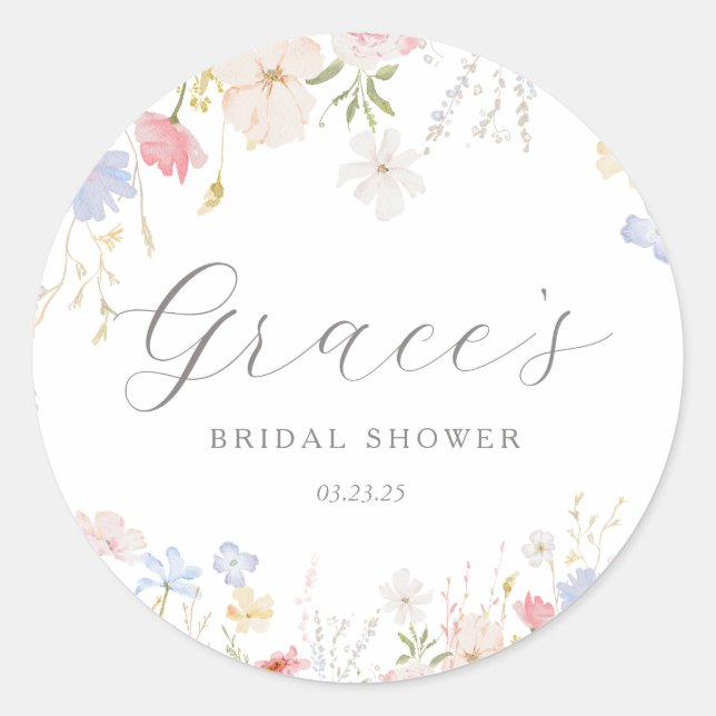 Étiquettes de faveur de la douche de mariée Love I (Devant)