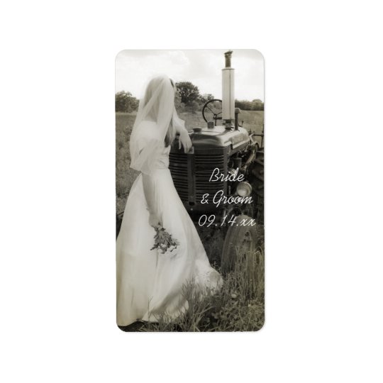 Étiquettes de faveur de mariage campagnard de