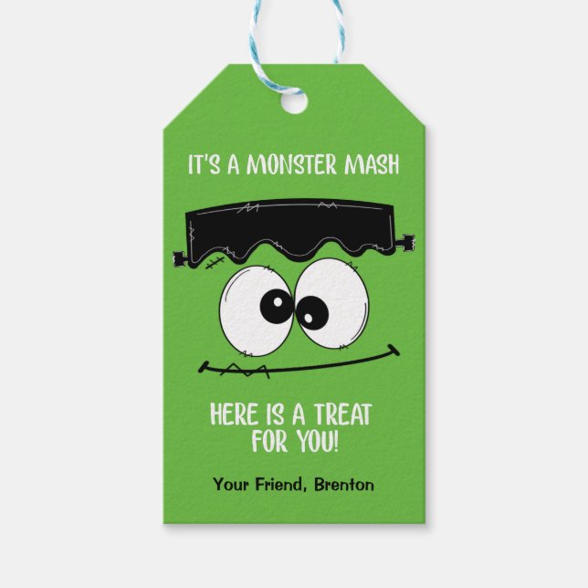 Étiquettes de faveur de Monster Mash Halloween, Ét (Devant)