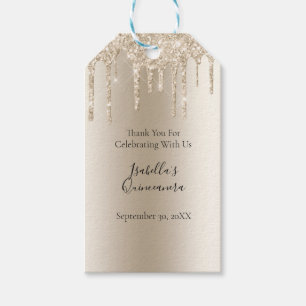 Étiquettes de Faveur de Quinceanera à Paillettes q